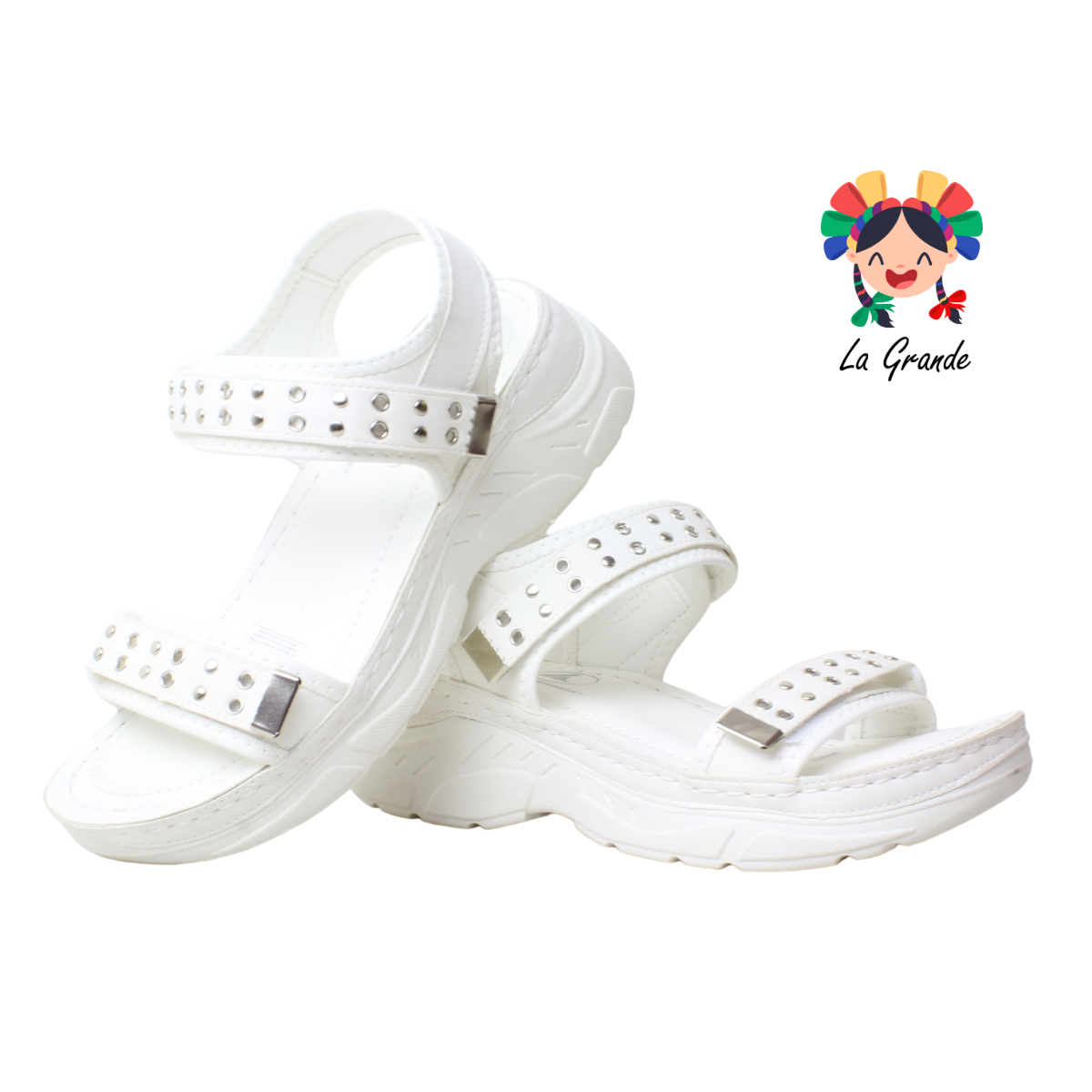 4916 PROKENNEX Blanco Sintético Sandalia Deportiva para Dama