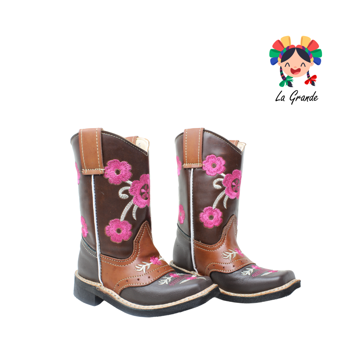 21FLOR RODEO Cafe Shedron Piel Bota Vaquera para Niña