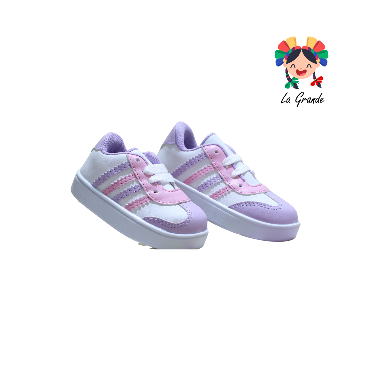 28037 PEKE KIDS Lila Rosa Sint Tenis Casual para Bebé y Niña