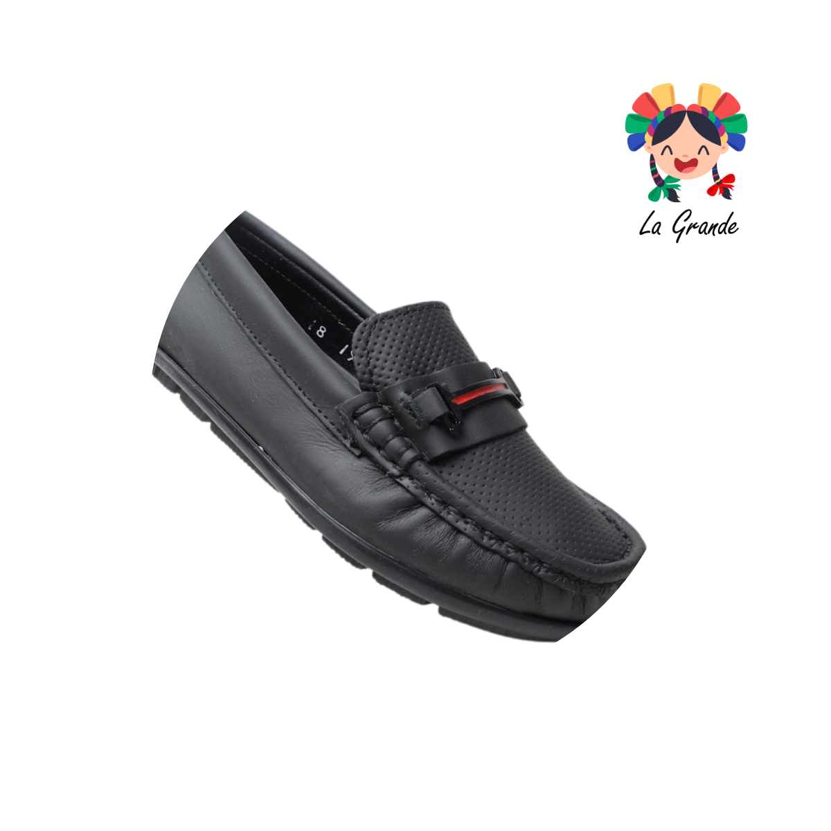 500 PERIQUIN Negro Sintético Mocasin Casual para Niño