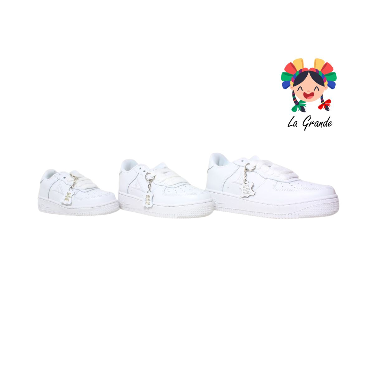 500 VANPI Blanco Blanco Piel Tenis Escolares para Joven, Dama y Caballero