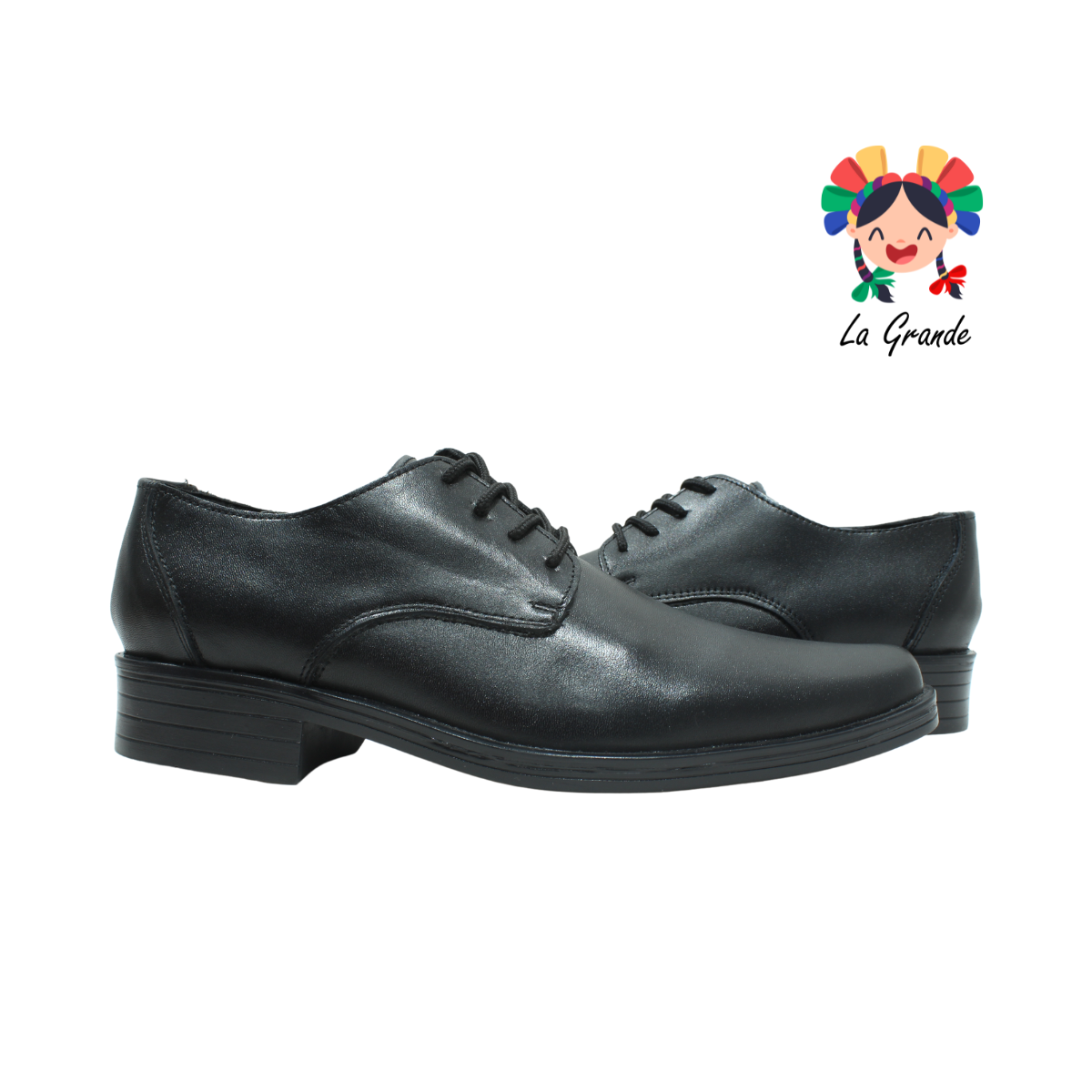 500 VARUS Negro Piel Zapato para Caballero