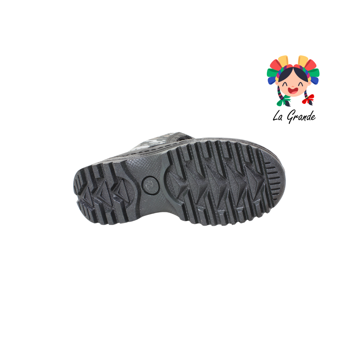 500 MMM Negro Gris Napa Bota tipo Policial para Dama, Joven y Caballero