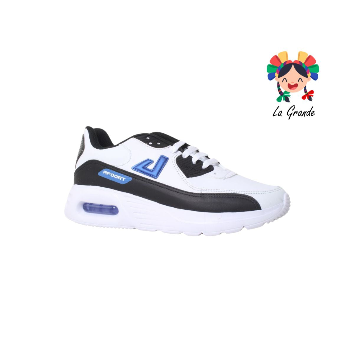 5013 APOORT Bco Ngo Rey Tenis Deportivo de Válvula para Caballero