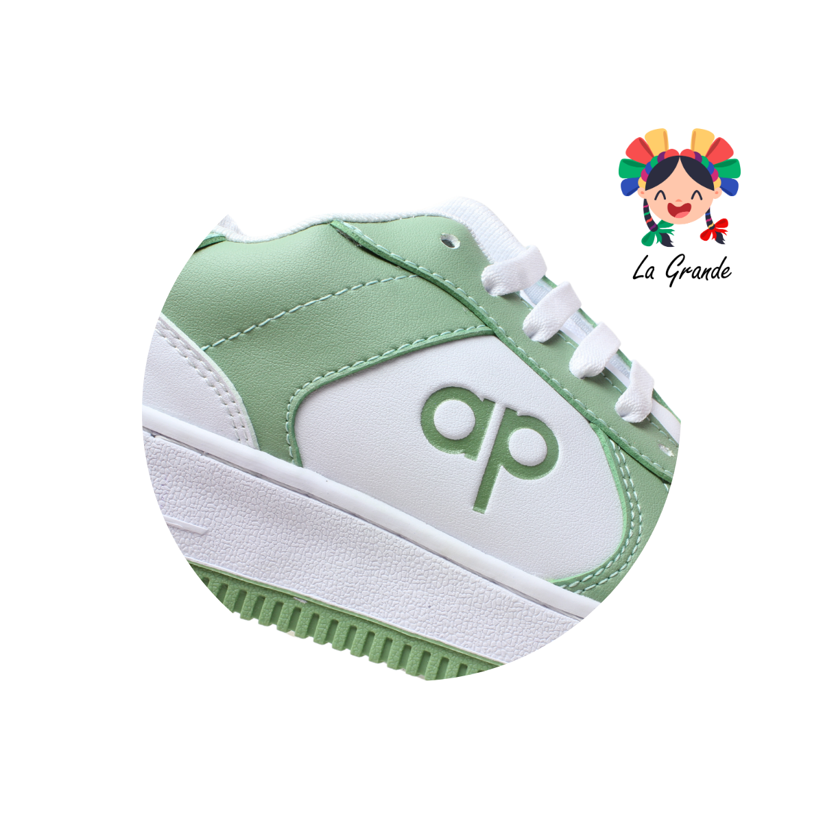 5018 APOORT Blanco Macha Tenis Casual para Dama y Joven