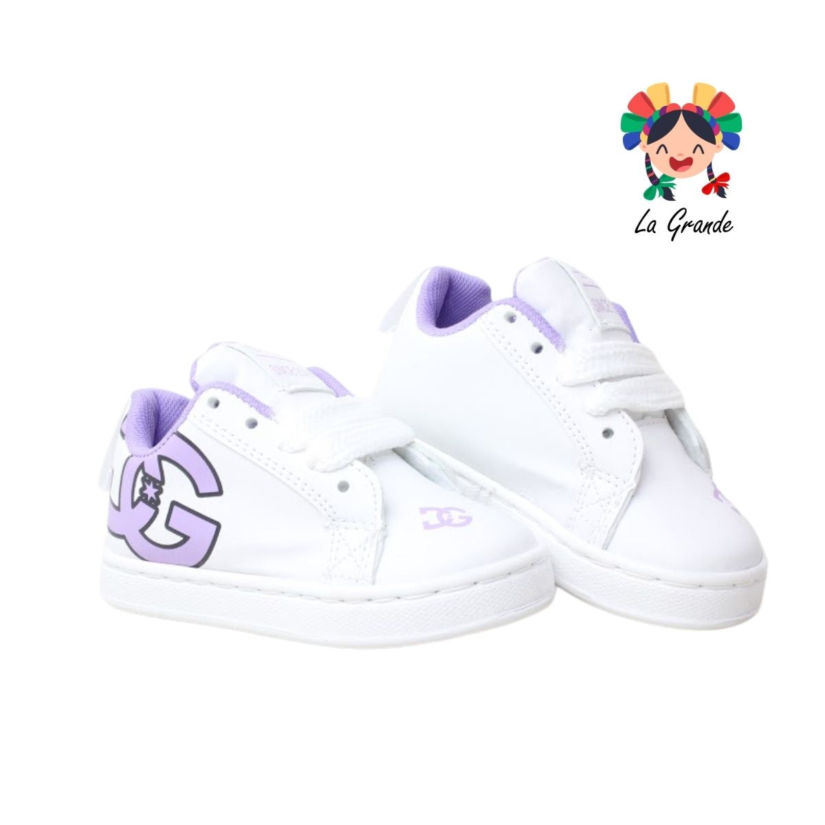 501 EL TRES Blanco Lila Tenis Casual para Niña