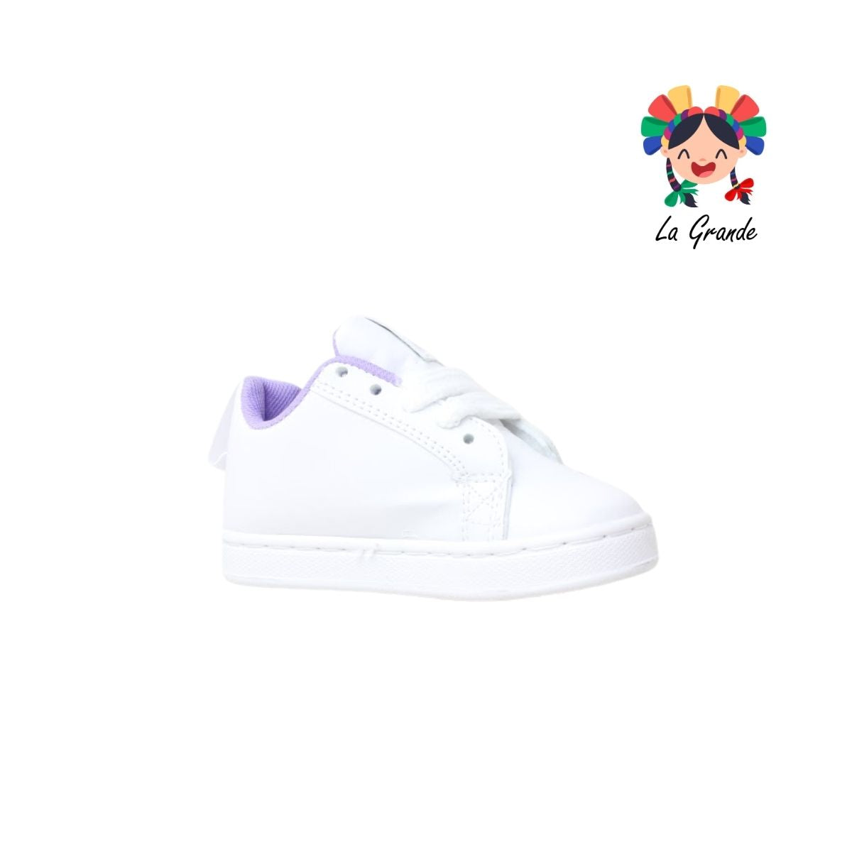 501 EL TRES Blanco Lila Tenis Casual para Niña