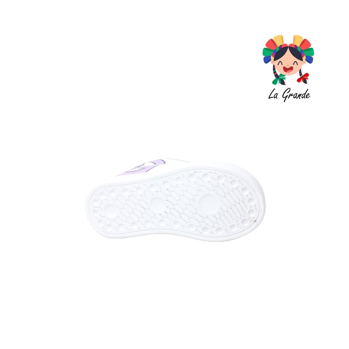 501 EL TRES Blanco Lila Tenis Casual para Niña