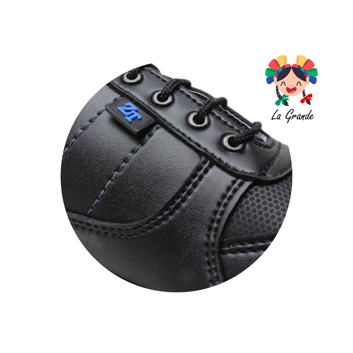 505 ZITRO Negro Sint Zapato Escolar para Joven y Caballero