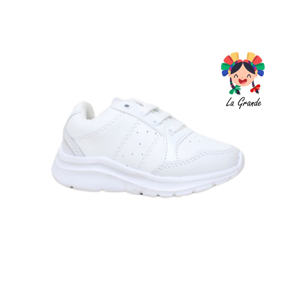 5075 ROJO ARANDANO Blanco Blanco Piel Tenis Escolar para Niña y Niño