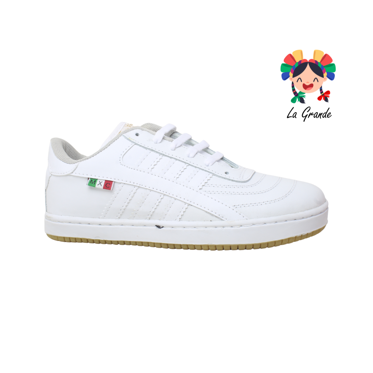 507 HALCON Blanco Blanco Sint Piel Tenis Casual para Caballero