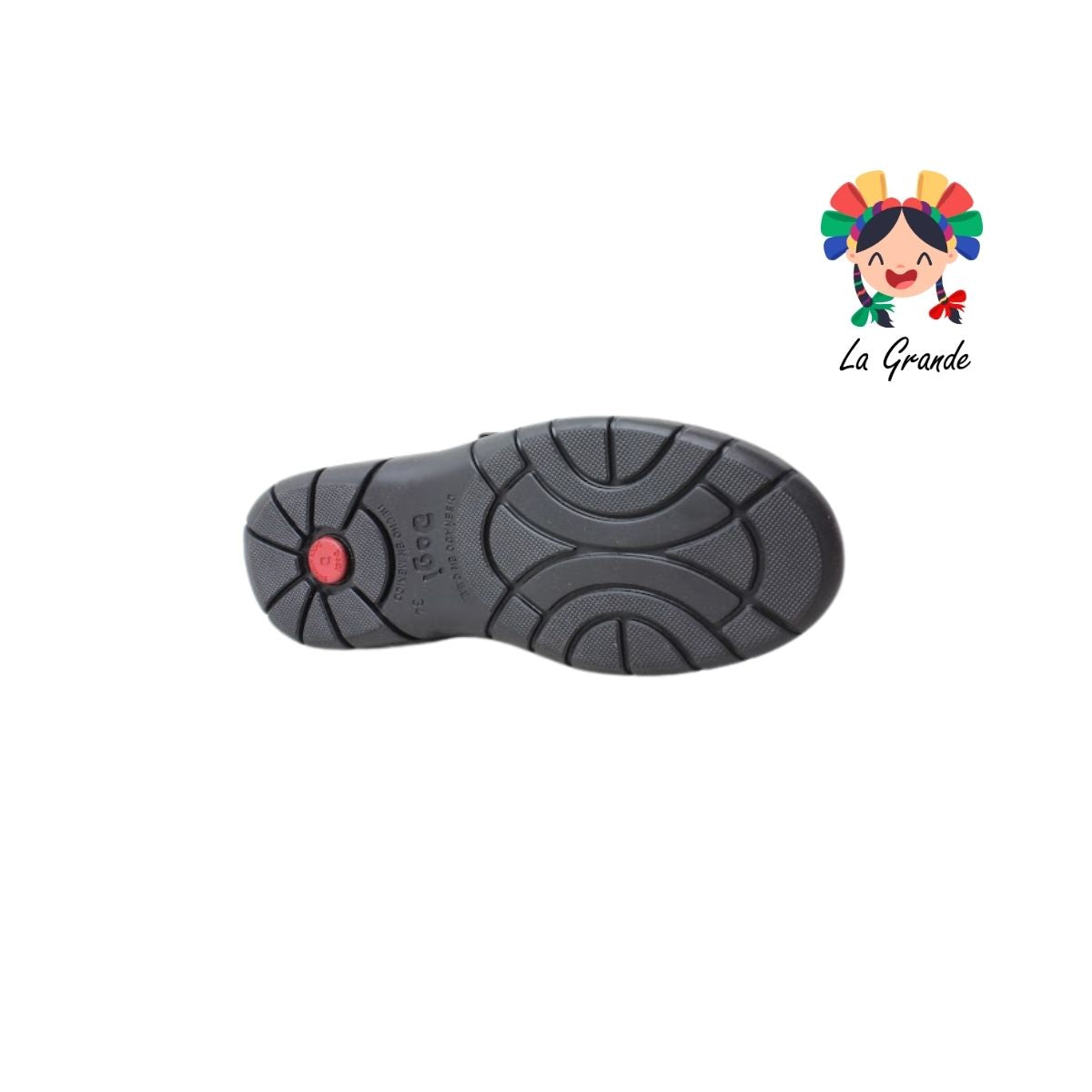 5092 DOGI Negro Piel Zapato Escolar para Niño y Joven