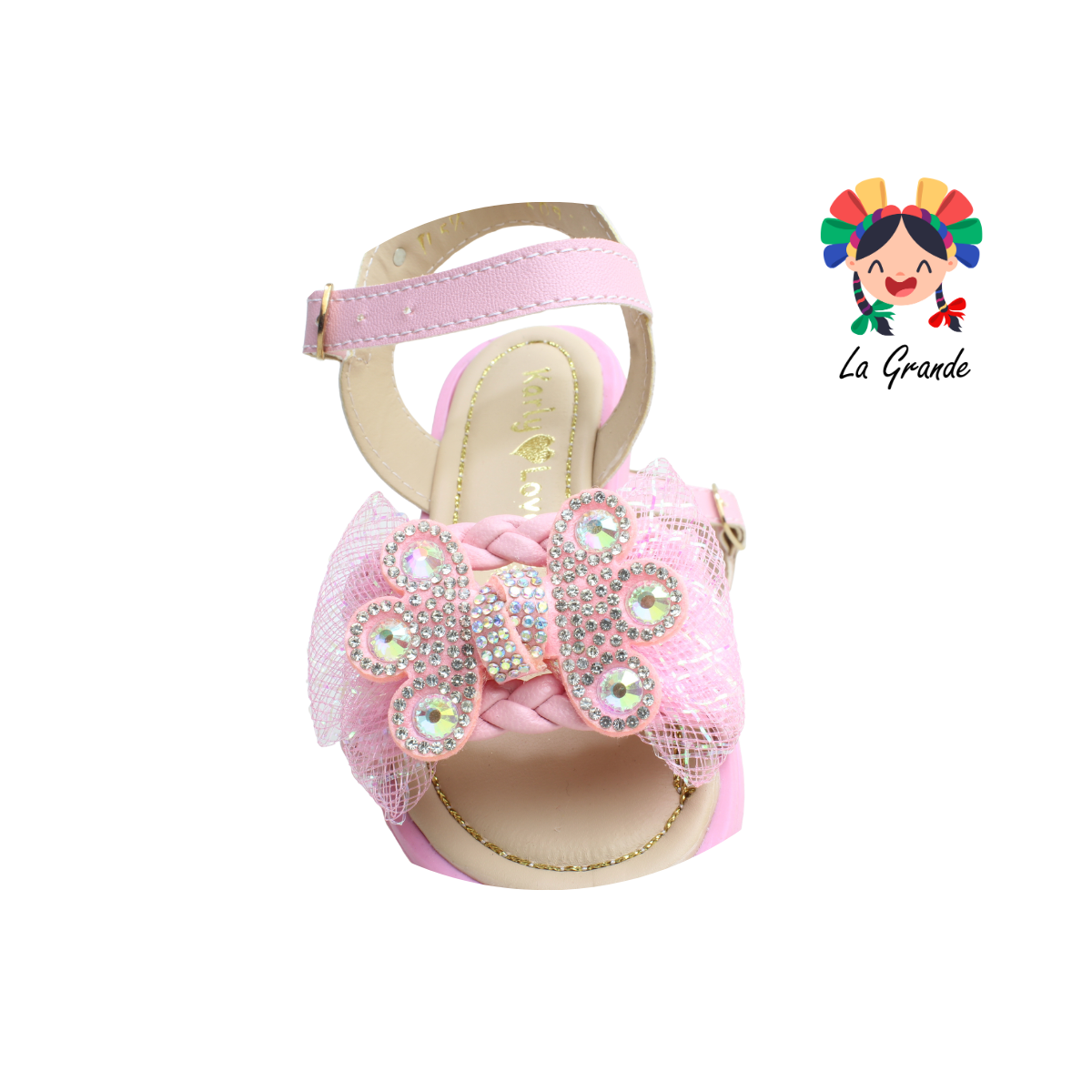 509 KARLY LOVE Rosa Cabra Sandalia Casual para Niña