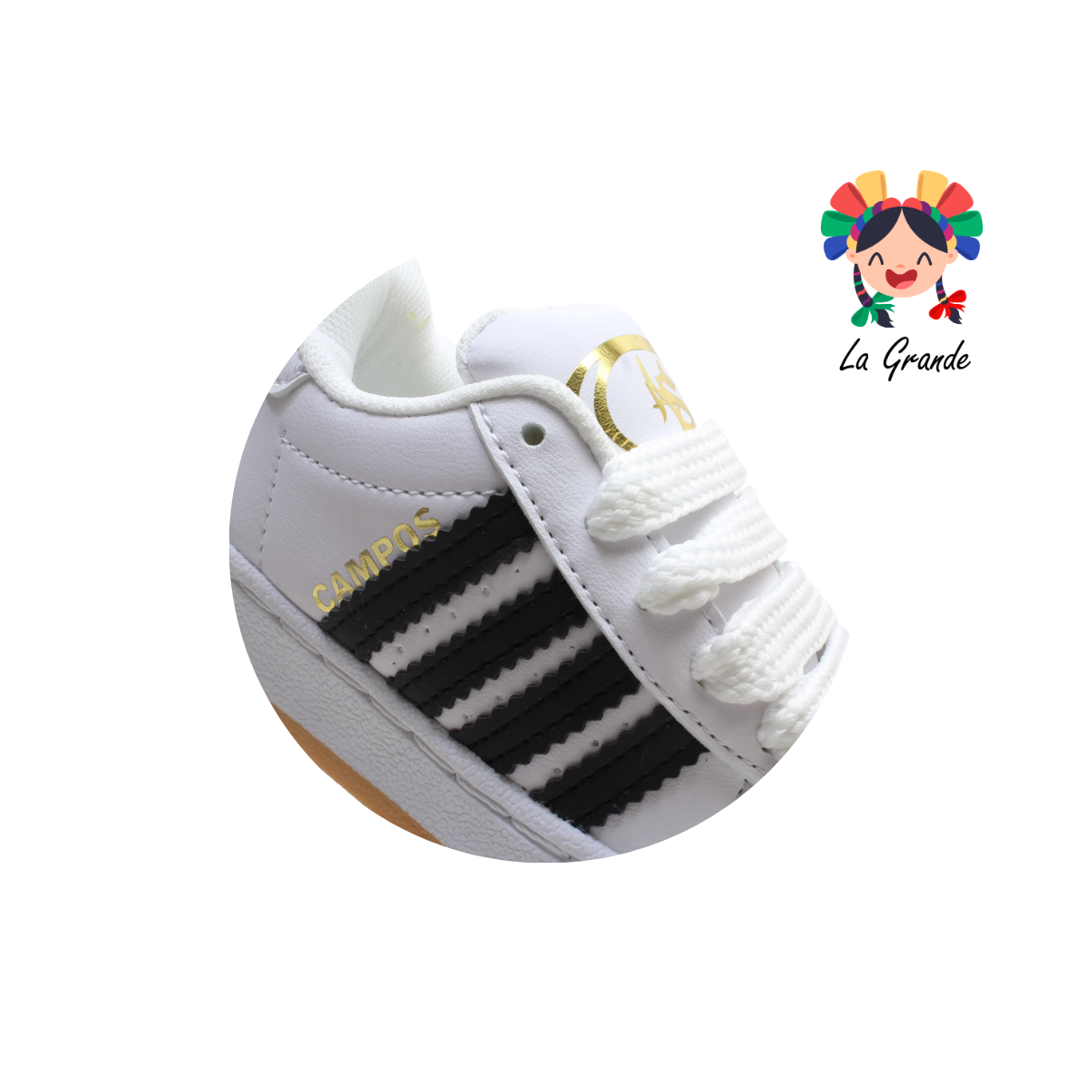 050 ACUR-ST Blanco Negro Nobuck Tenis Casual para Niña