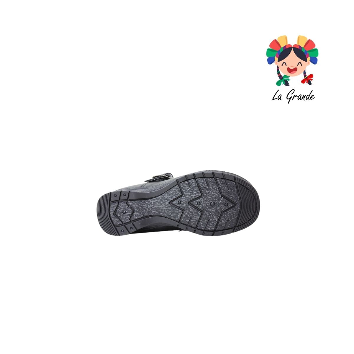 512 BRIANDA Negro Piel Zapato Escolar para Niña