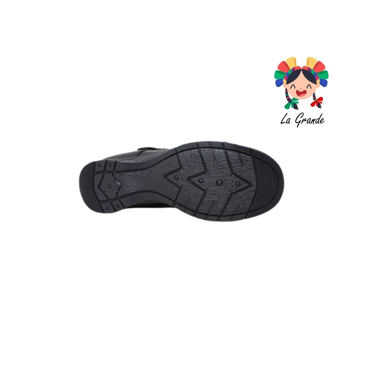 514 BRIANDA Negro Piel Zapato Escolar para Dama