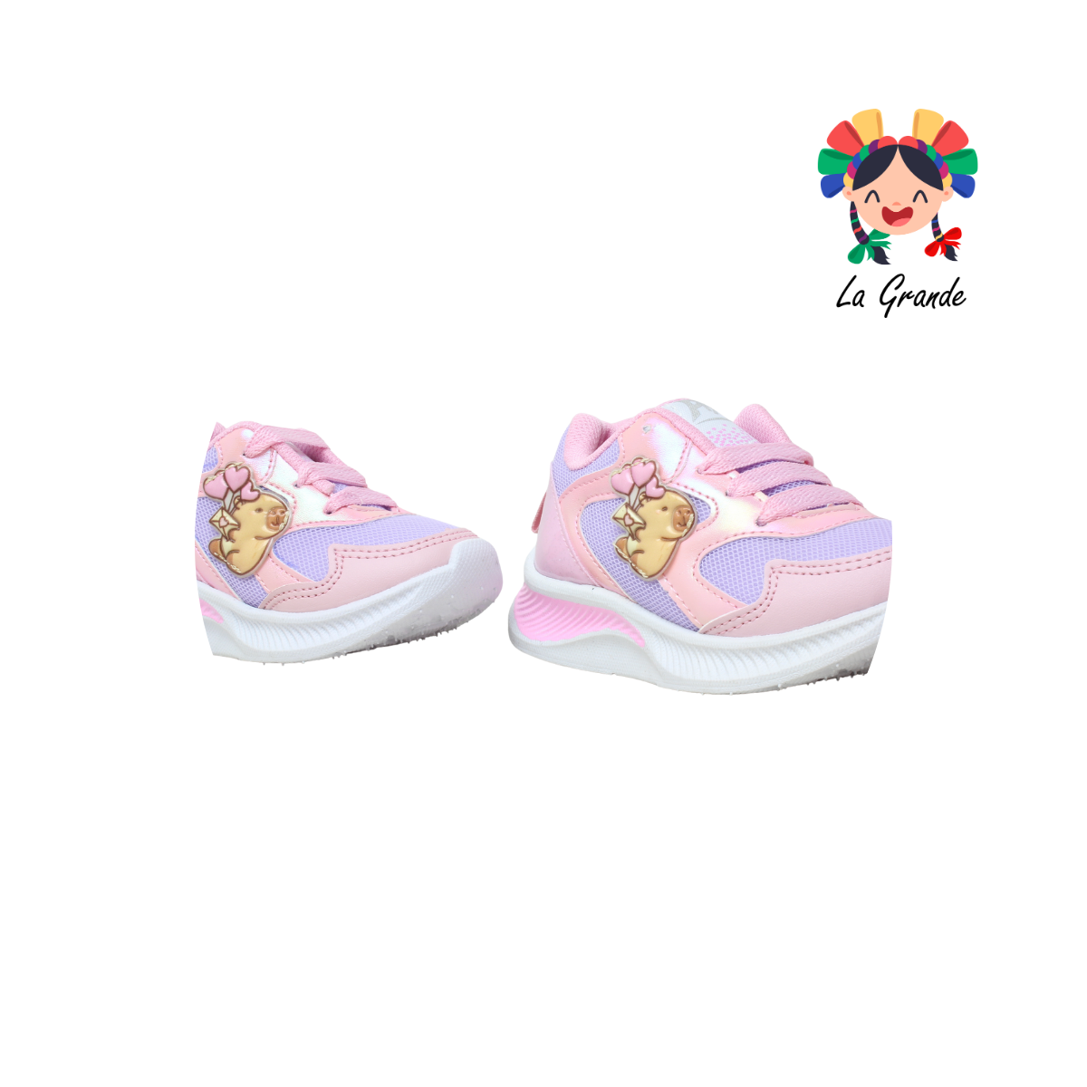 520 PIYINS Lila Rosa Tenis Casual para Bebé y Niña