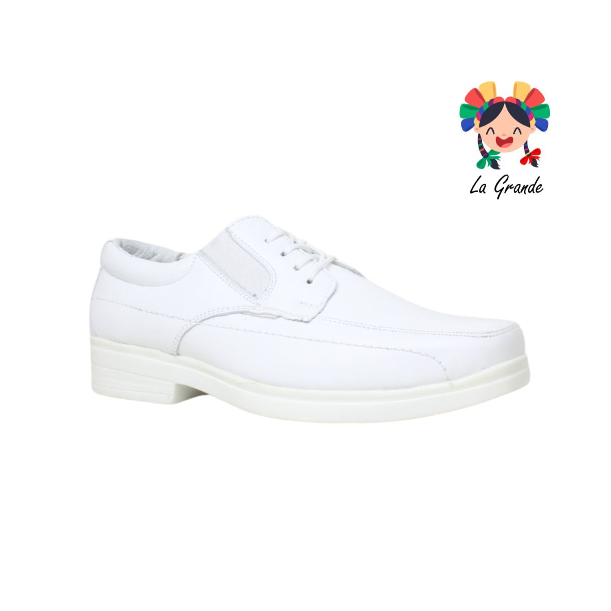 525 JACK NEWMAN Blanco Piel Zapato Clínico para Caballero