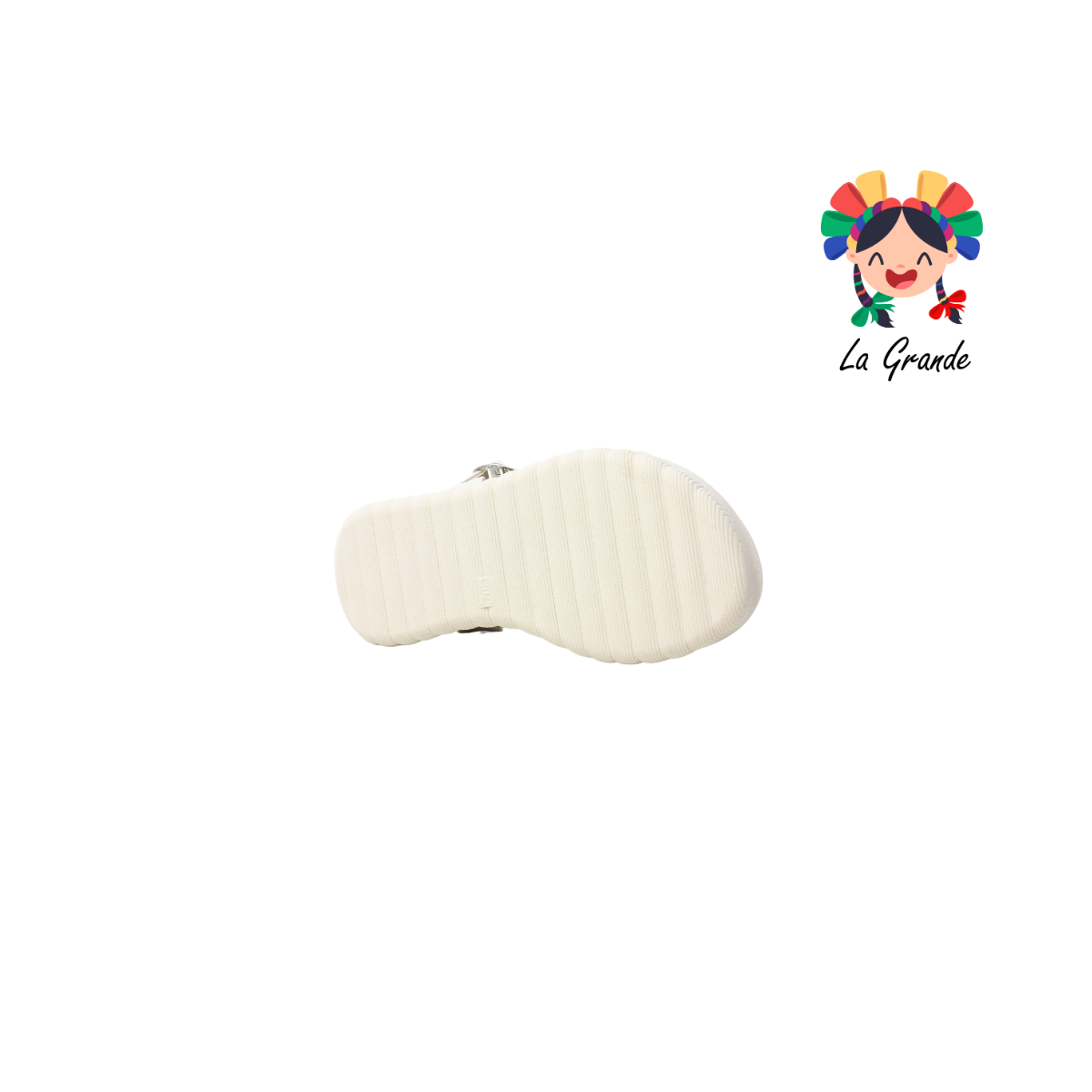 535 ERANDI Latte Sintético Sandalia con Pedrería para Niña