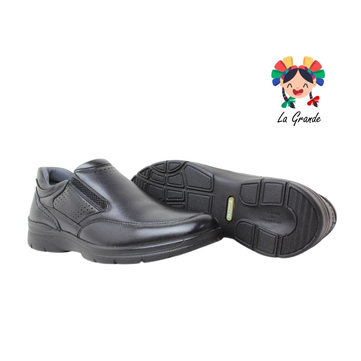 5713 PAZSTOR Negro Piel Zapato Casual para Caballero