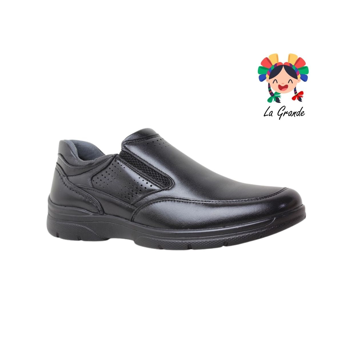5713 PAZSTOR Negro Piel Zapato Casual para Caballero