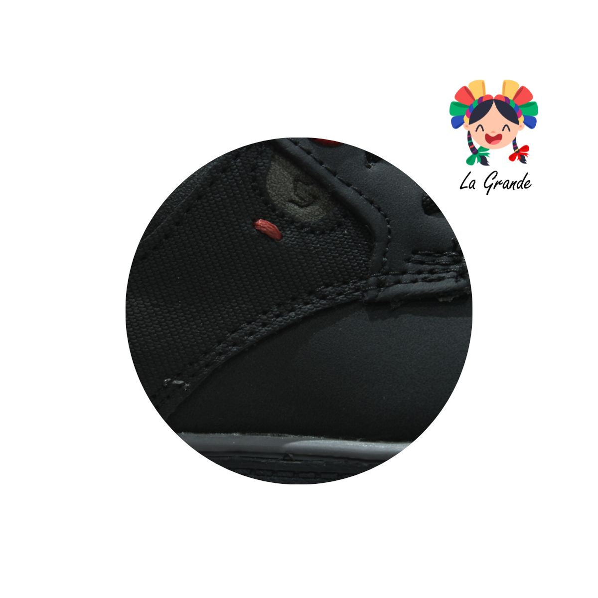 5808 CUSTOM Ngo Gris Rojo Nobuck Zapato Escolar para Niño y Joven