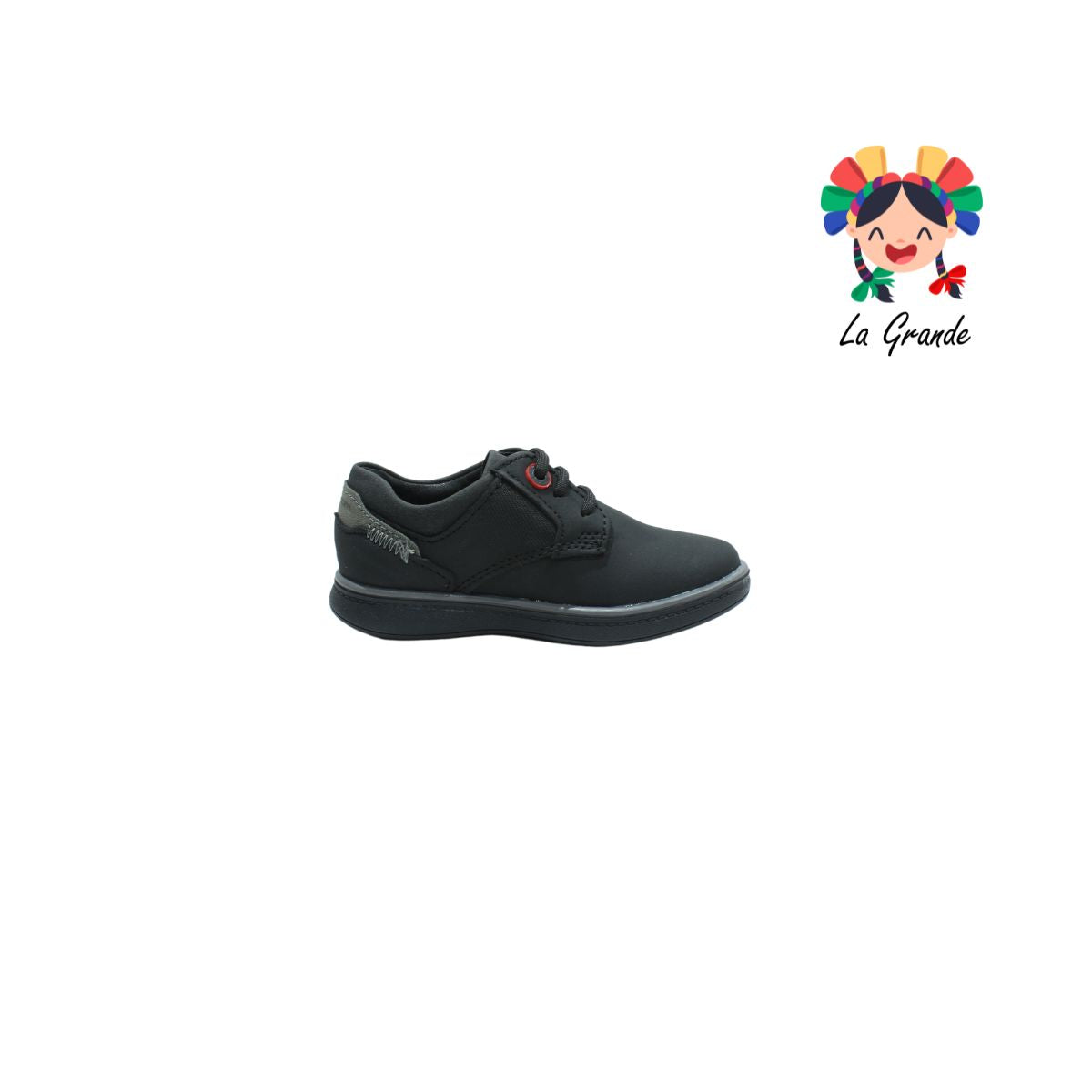 5808 CUSTOM Ngo Gris Rojo Nobuck Zapato Escolar para Niño y Joven