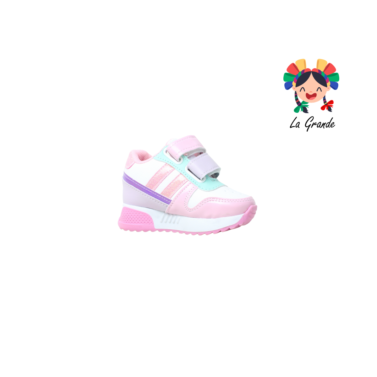 590 Gata FON-VER Blanco Rosa Tenis Casual para Bebé