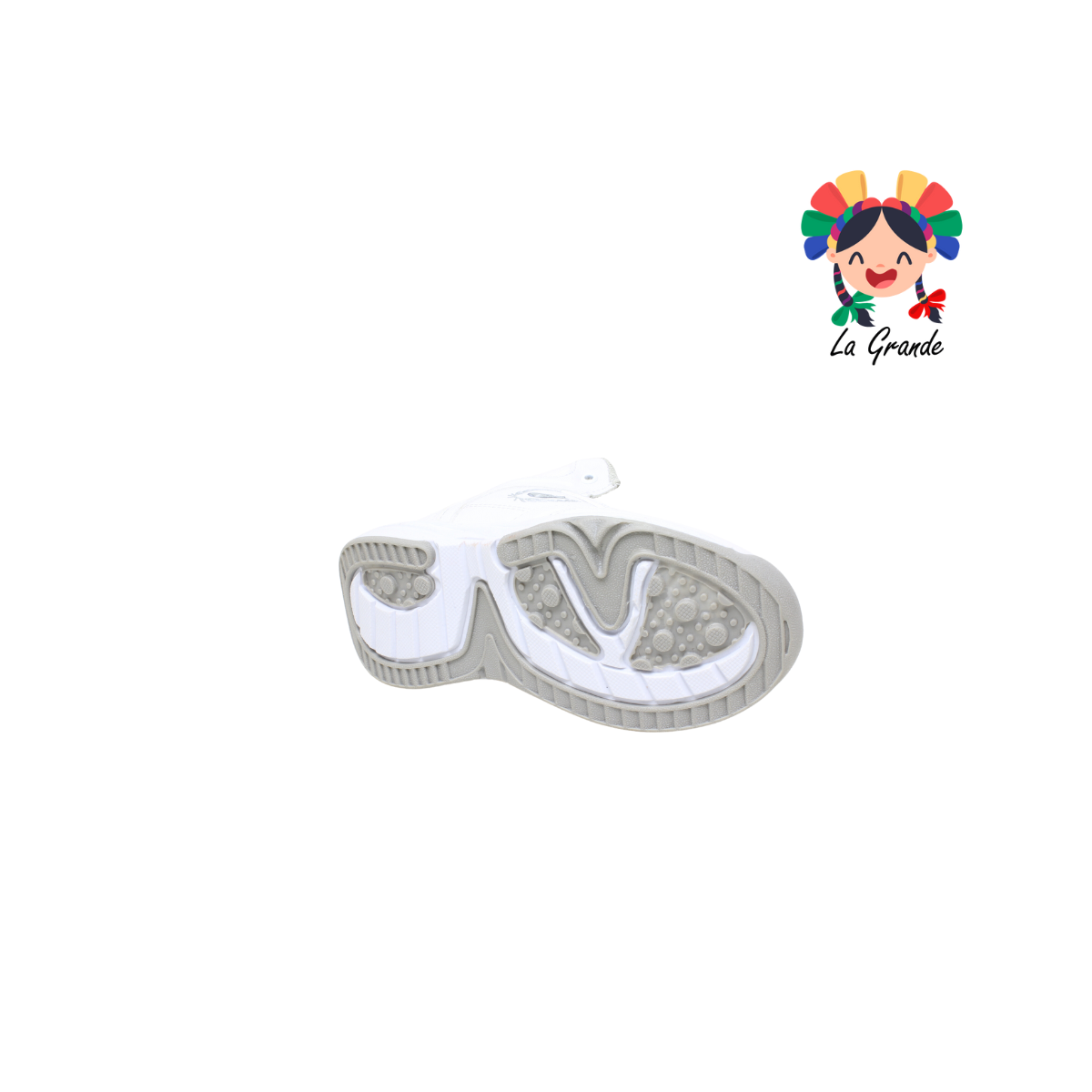 604 APT Blanco Plata Piel Tenis Escolar para Niña y Niño