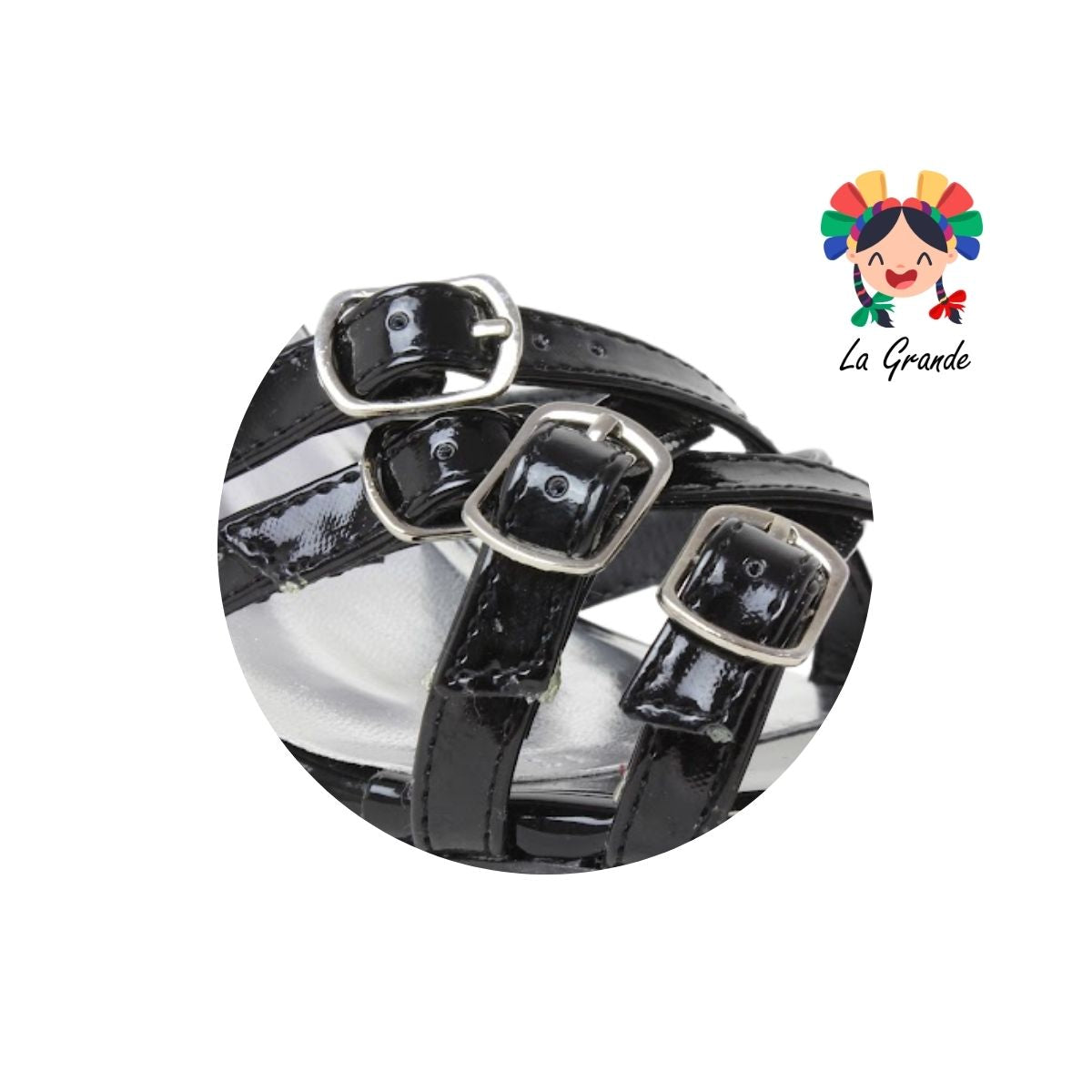 6122 WILDCAT Negro Charol Zapatilla para Dama
