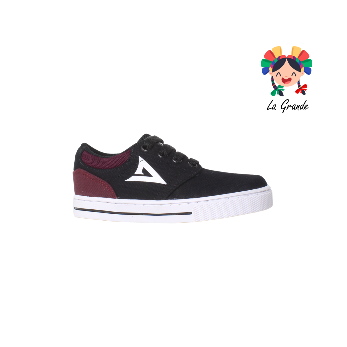 617 VANPI Negro Vino Textil Tenis Casual para Niña y Niño