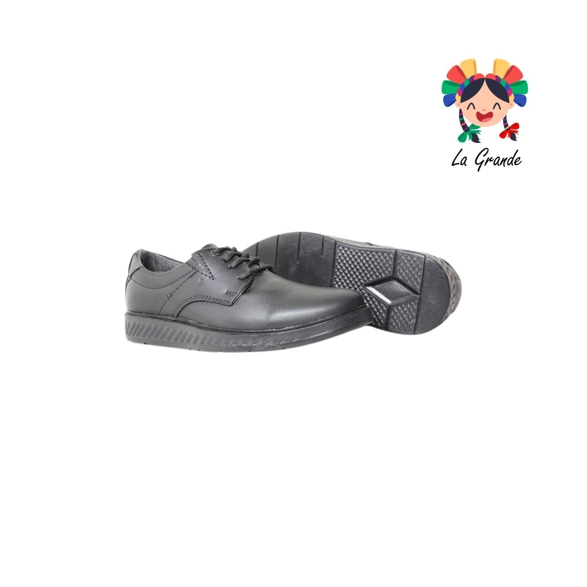 2500 CUSTOM Negro Atanado Zapato Escolar para Joven