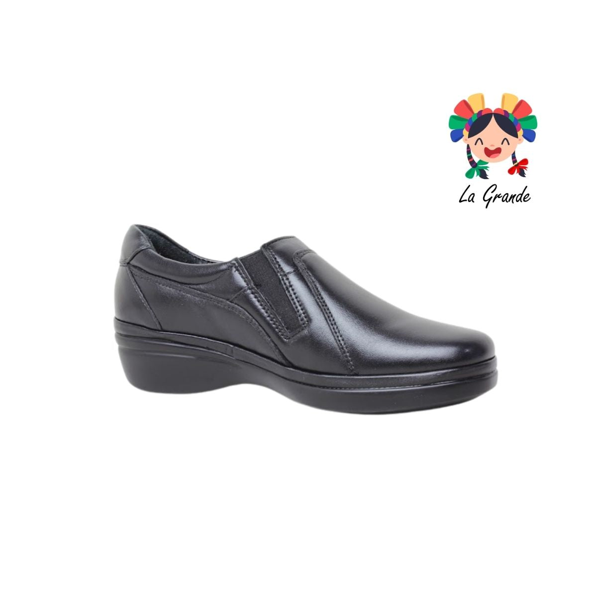 6216 PAZSTOR Negro Borrego Piel Zapato Casual para Dama