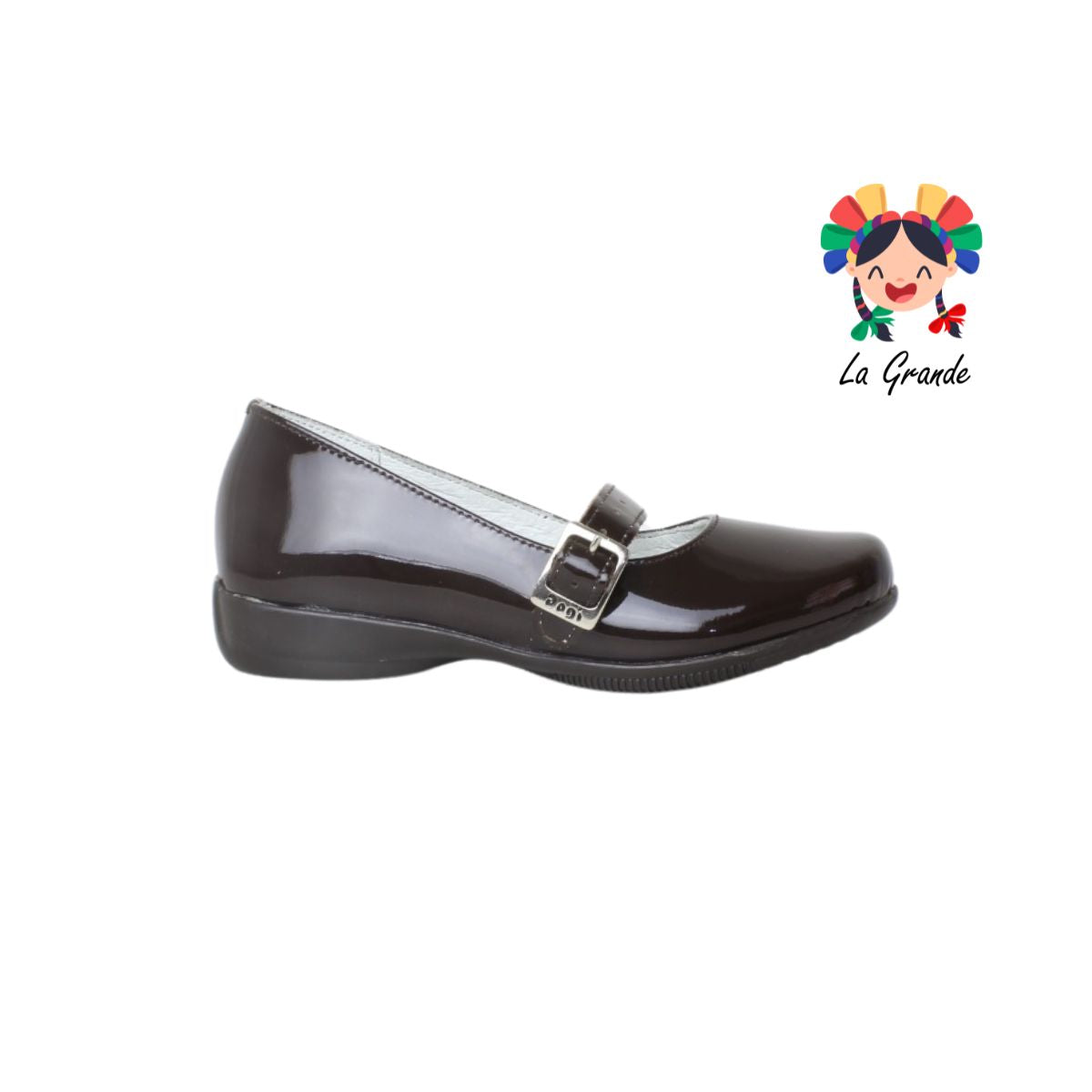 627 DOGI Café Charol Zapato Escolar para Niña