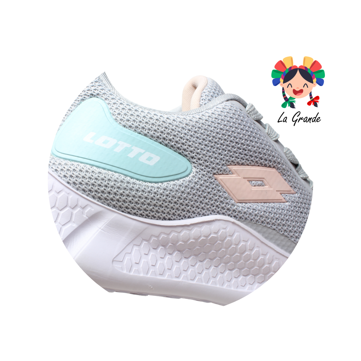 9H442038 LOTTO Light Grey Tenis Deportivo para Dama