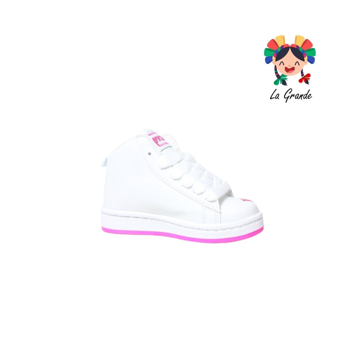 630 PICHUS Blanco Fiusha Sintético Tenis Casual para Niña
