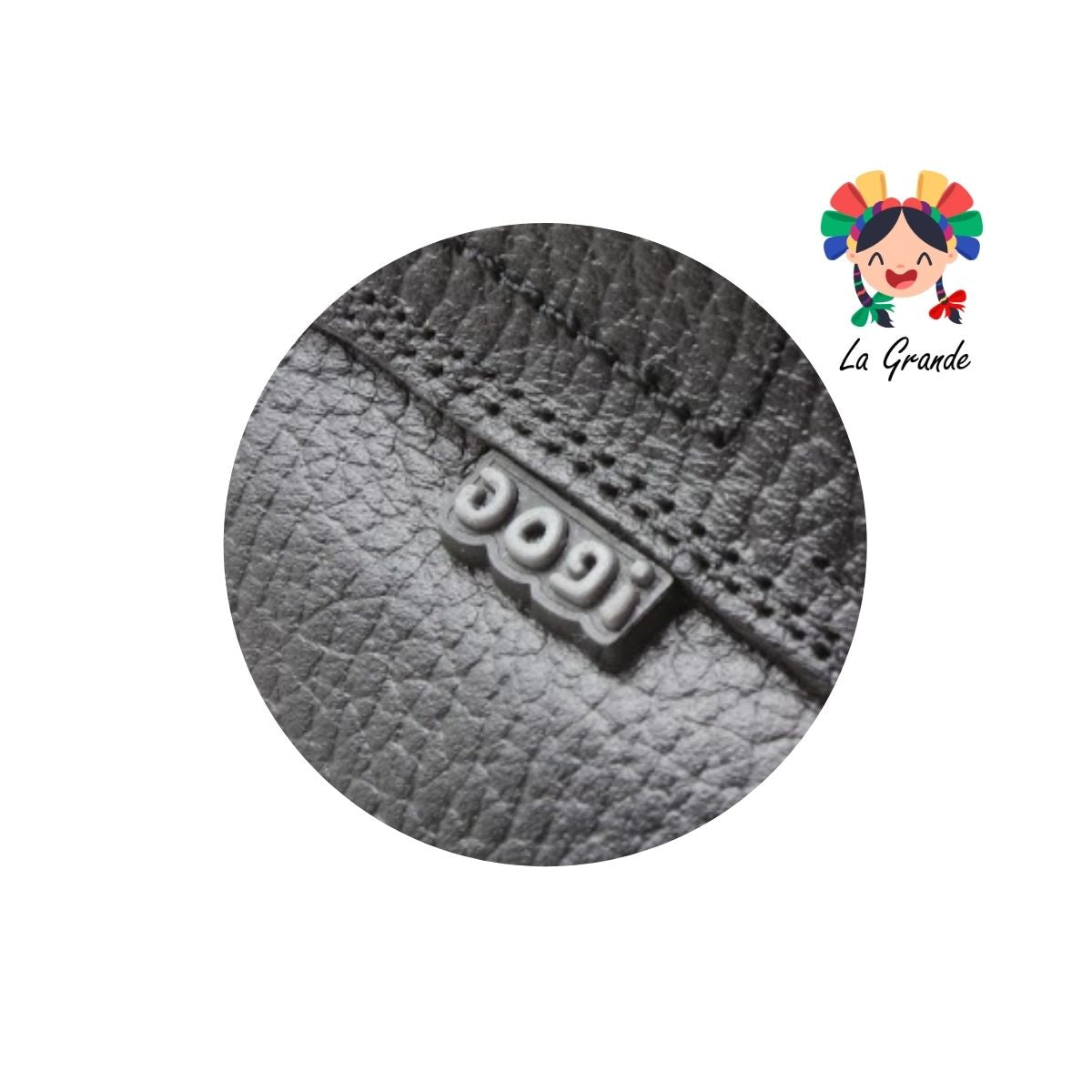 6342 DOGI Negro Piel Zapato Escolar para Niño y Joven