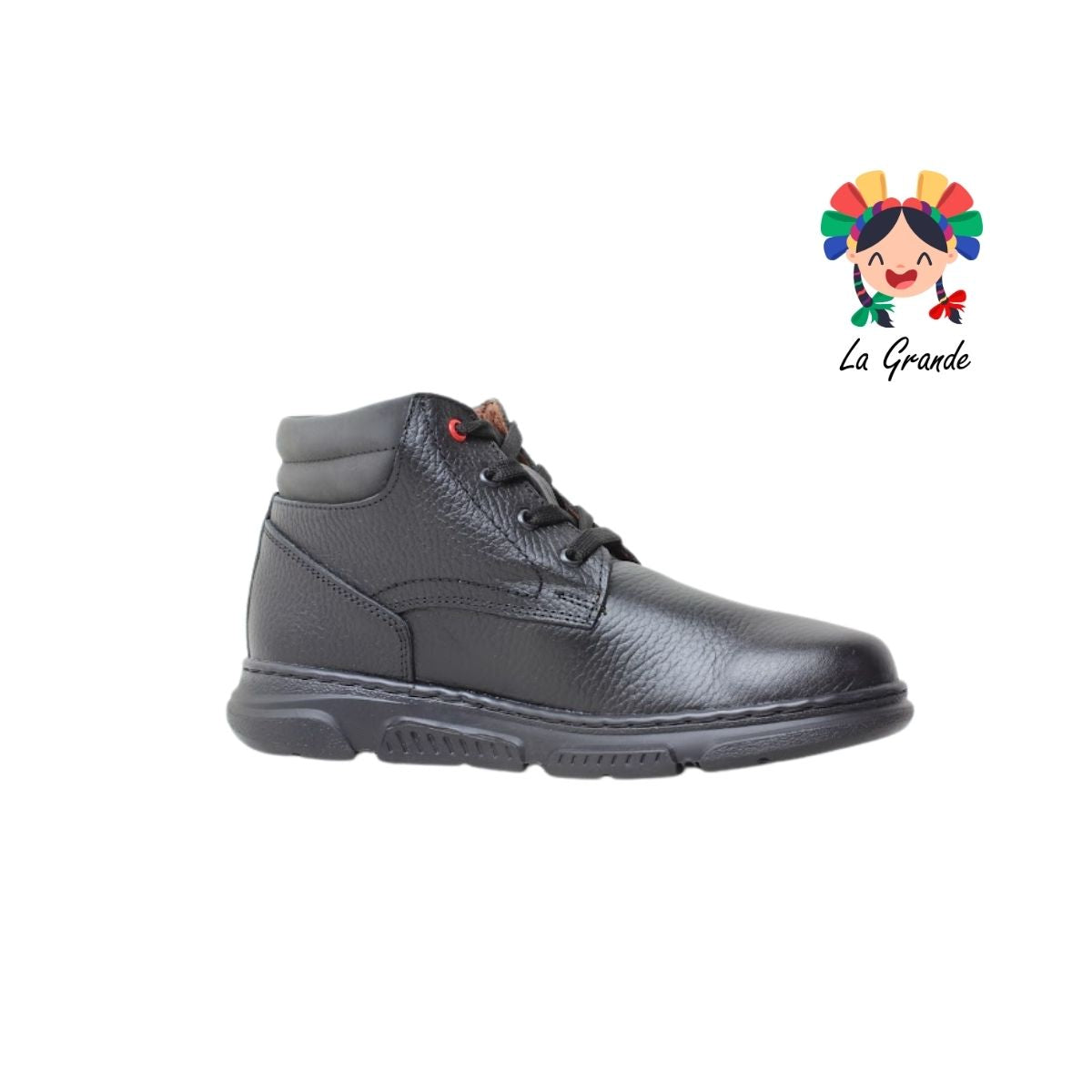 6342 DOGI Negro Piel Zapato Escolar para Niño y Joven