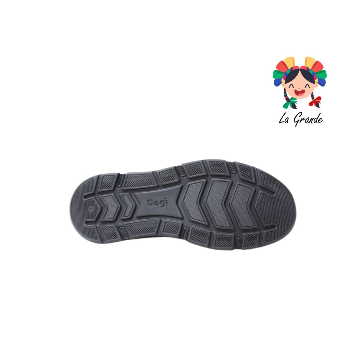 6342 DOGI Negro Piel Zapato Escolar para Niño y Joven