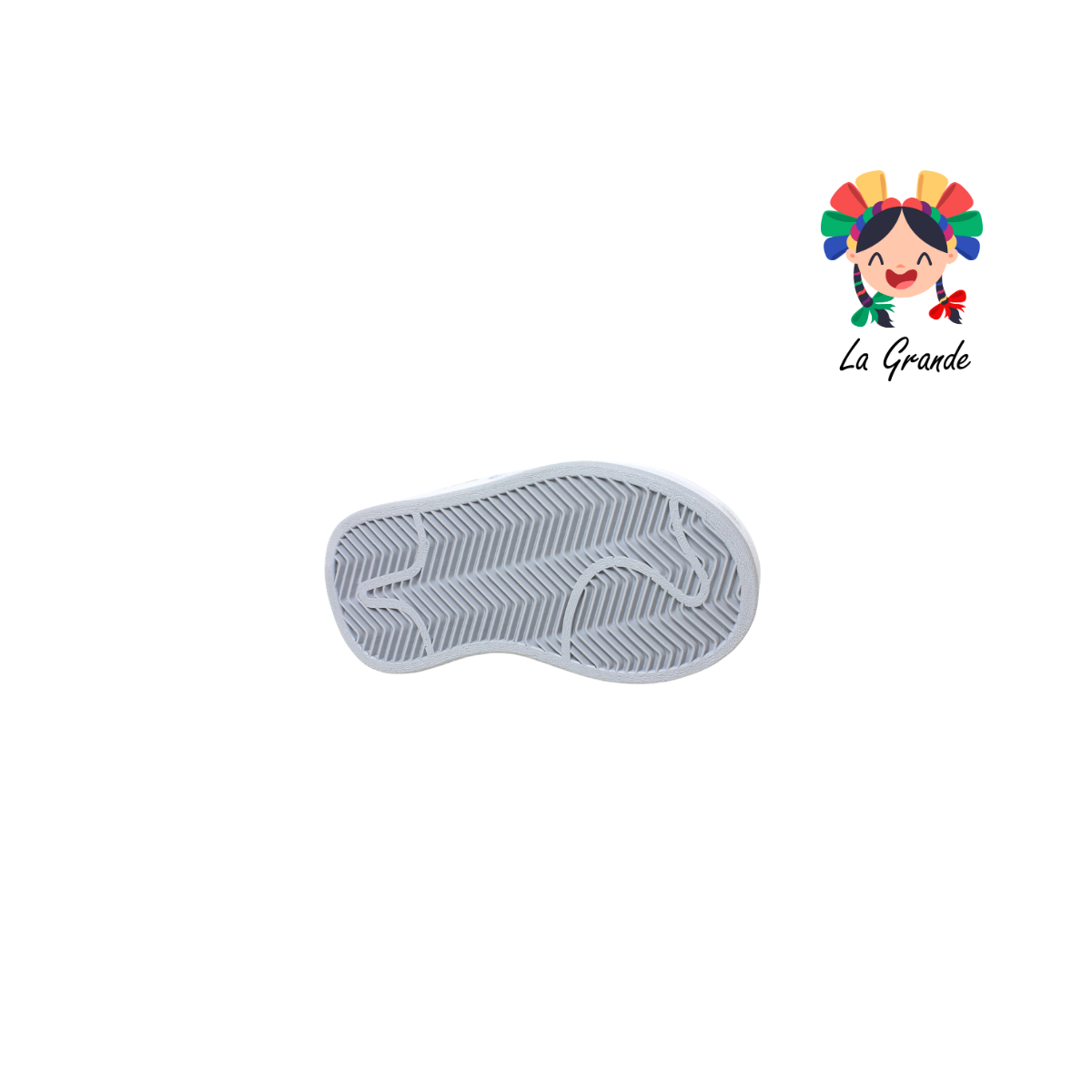 635 PICHUS Blanco Plata Sintético Tenis Casual para Bebé