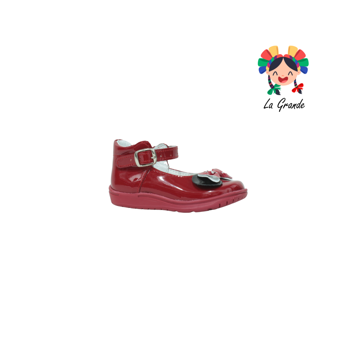 442 WIZZYZ Rojo Piel Charol Micky Mouse Zapato Casual para Niña