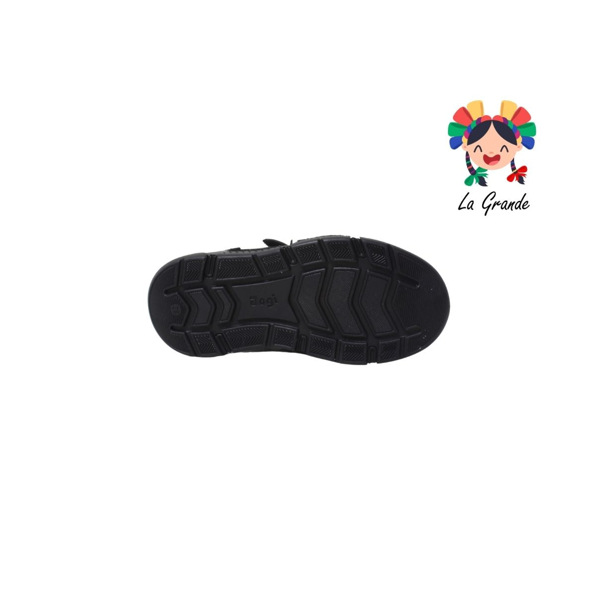 6335 DOGI Negro Piel Zapato Escolar para Niño y Joven