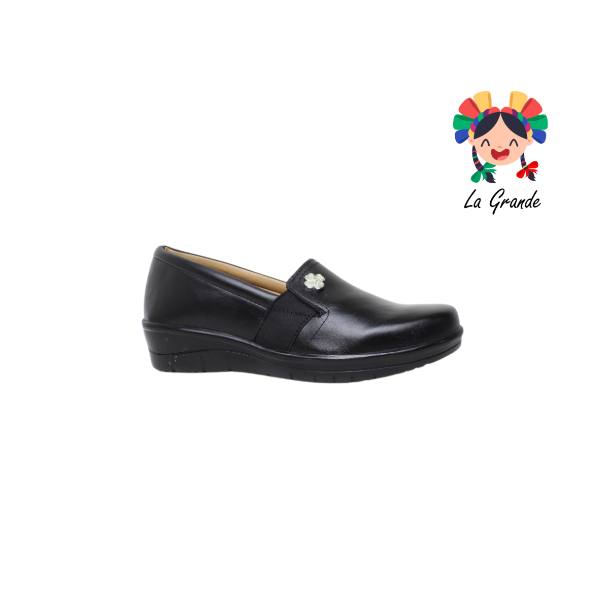 670 VARENKA Negro Piel Zapato Casual para Dama