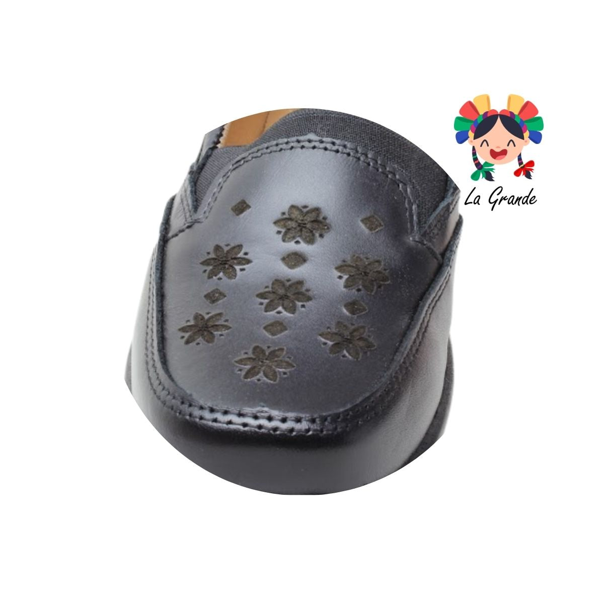 672 VARENKA Negro Piel Zapato Casual para Dama