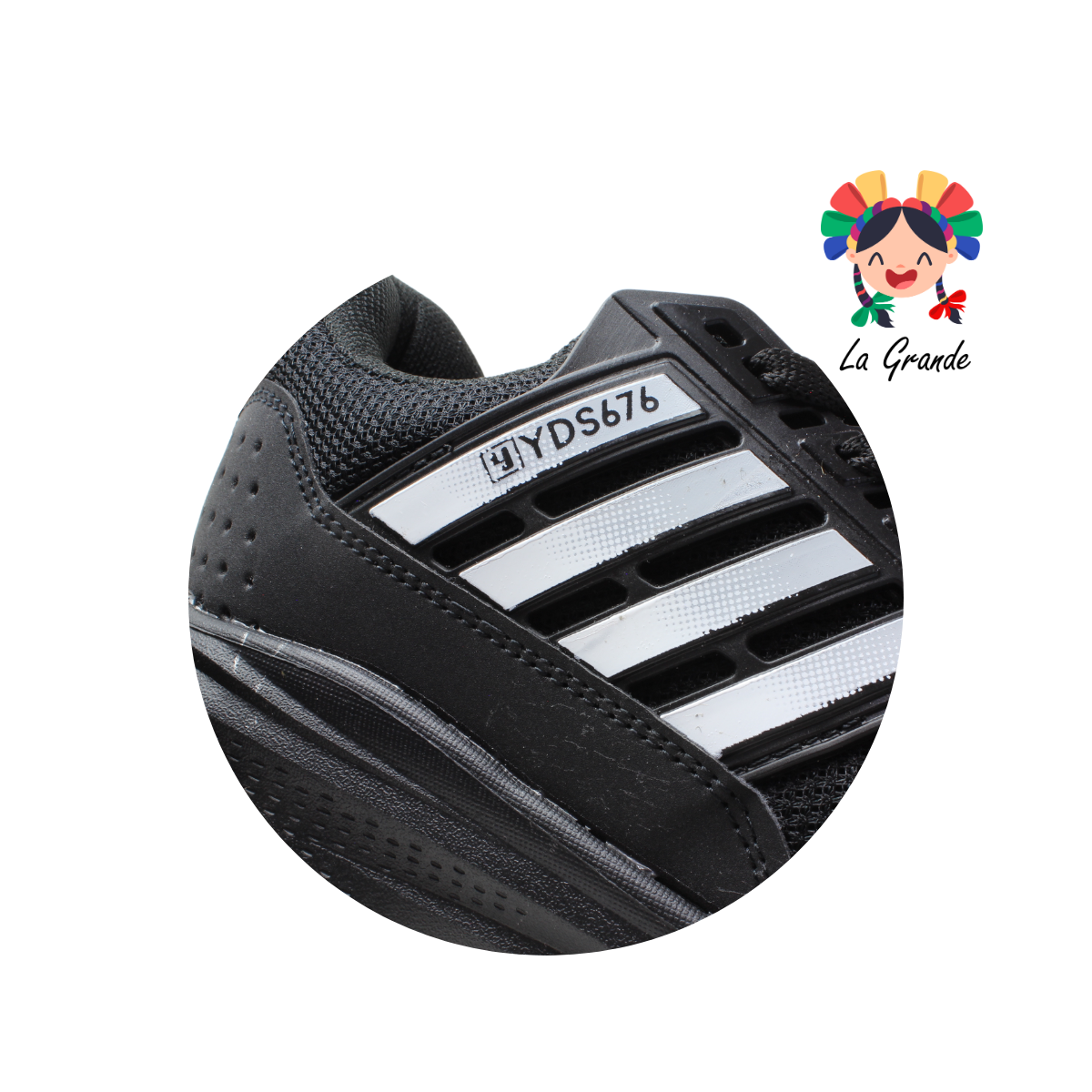 676 YEDIS Negro Negro Tenis Deportivo para Dama