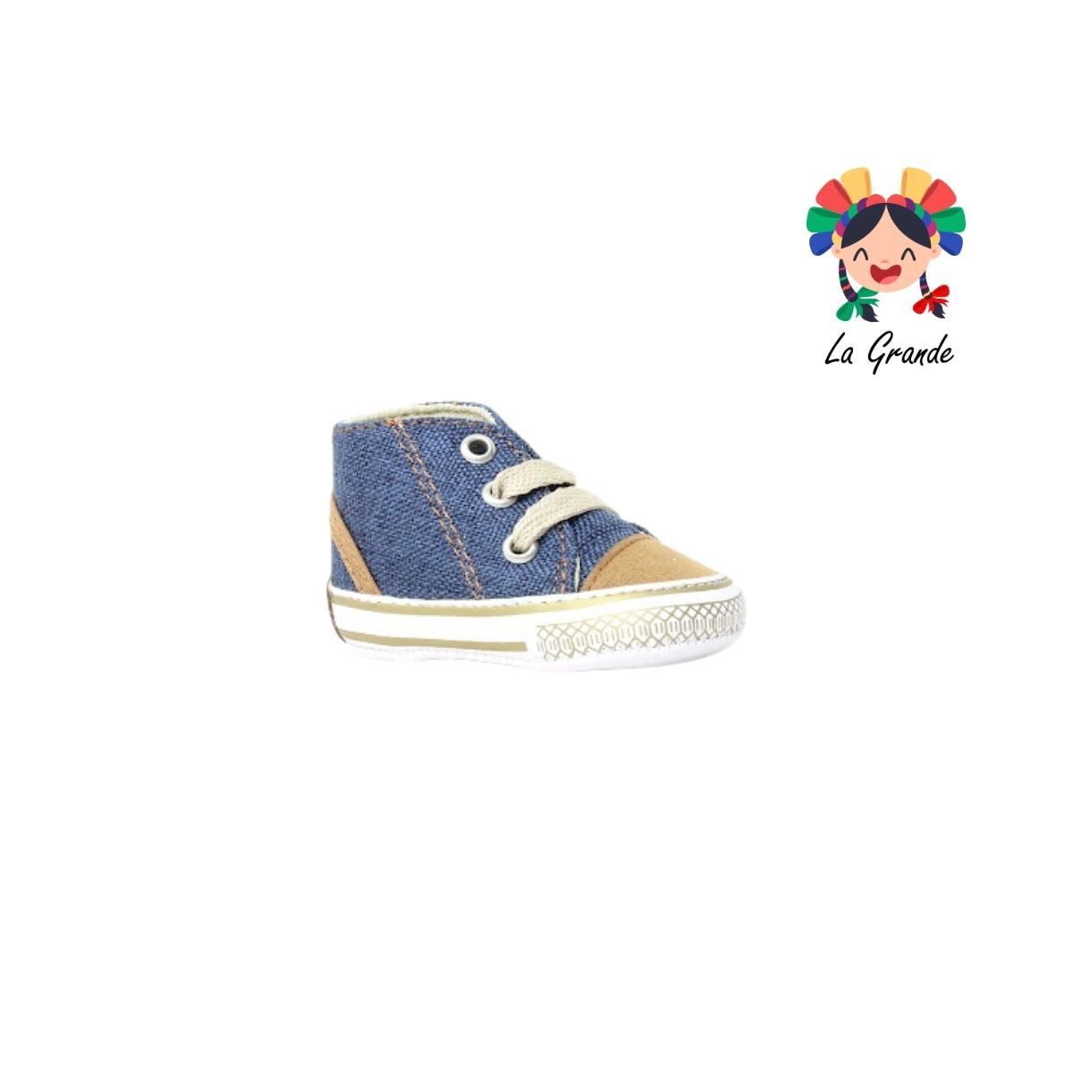 684 JACK Mezclilla Camel Textil Tenis Casual para Bebé