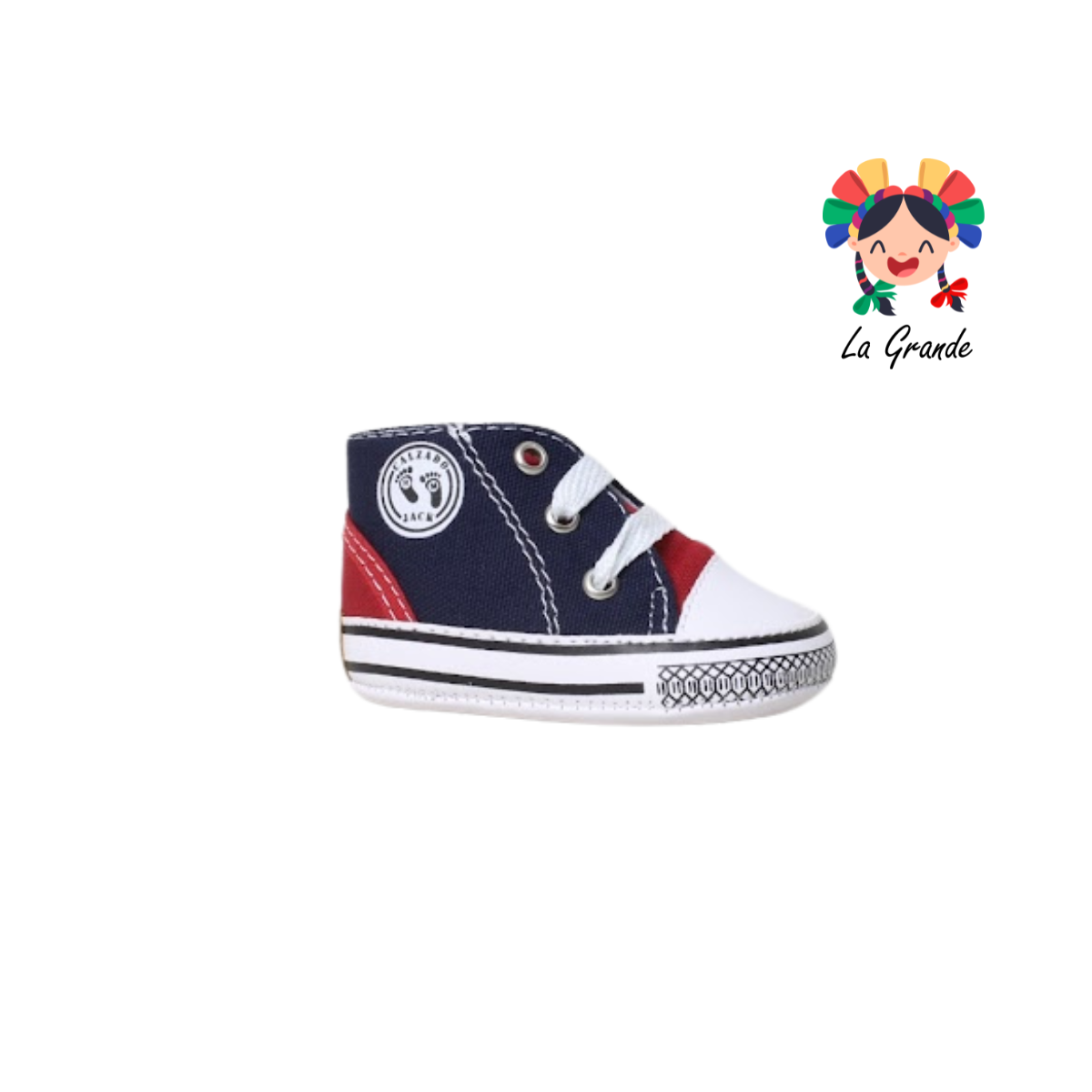 684 JACK Marino Rojo Sint Tenis Casual para Bebé