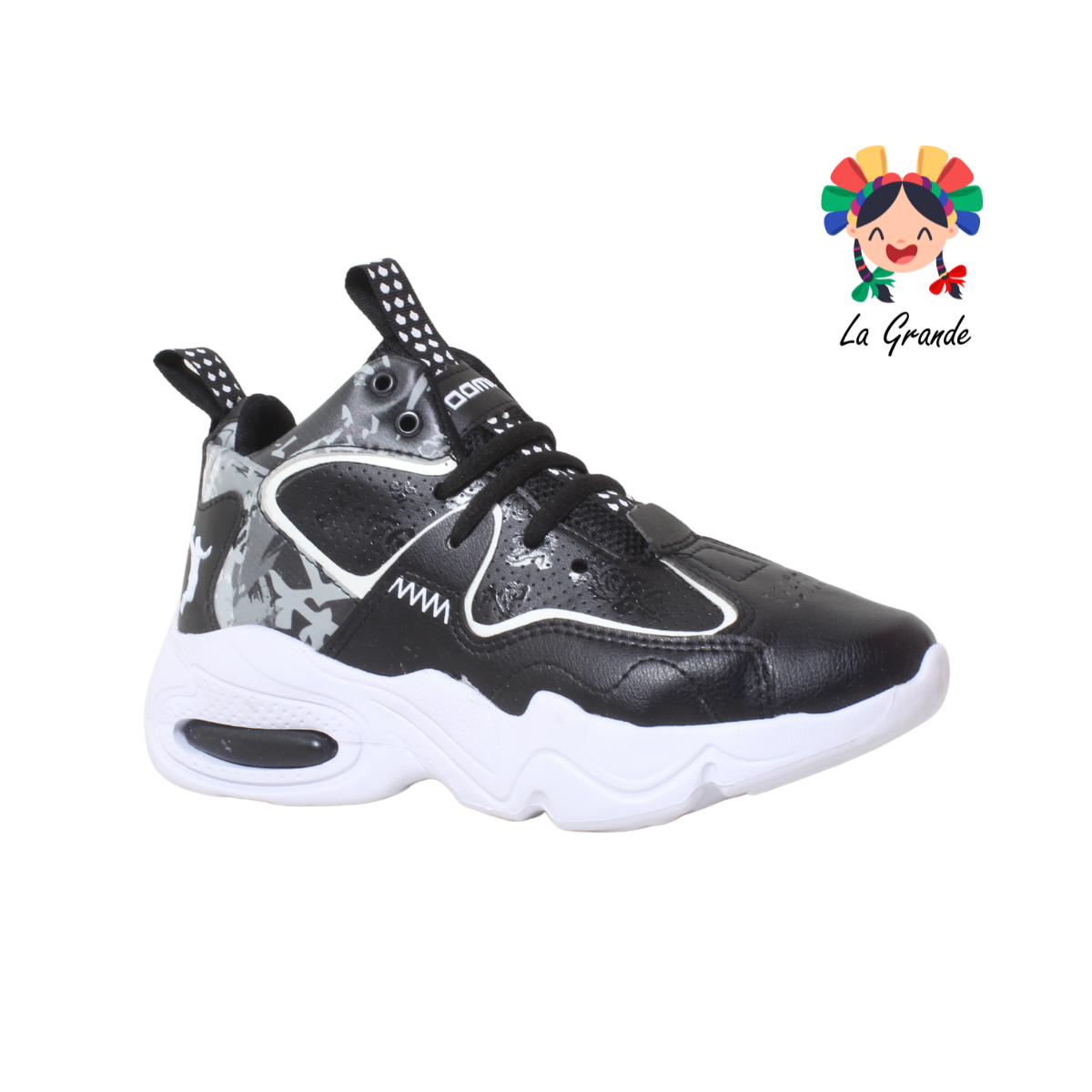 688 ZOOMER Negro Blanco Tenis Deportivo de Válvula para Joven