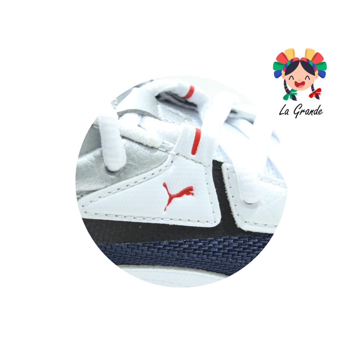 7002 PUMA Marino Blanco Sint Tenis Deportivo Importado Original para Caballero