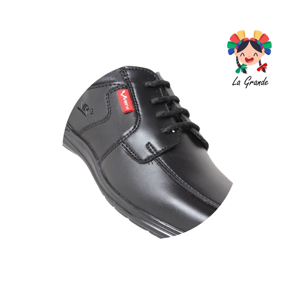 719 VELRA Negro Sint Zapato Escolar para Joven y Caballero
